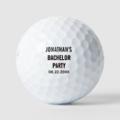 Balles De Golf Nom Date d'Enterrement de Vie de Garçon (Devant)
