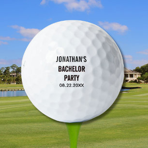 Balles De Golf Nom Date d'Enterrement de Vie de Garçon