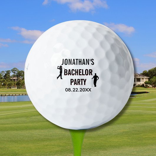 Balles De Golf Nom Date d'Enterrement de Vie de Garçon