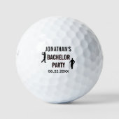 Balles De Golf Nom Date d'Enterrement de Vie de Garçon (Devant)