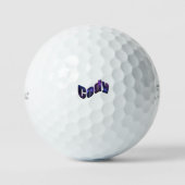 Balles De Golf Nom de Cody Nébuleuse Bleue, (Recto)