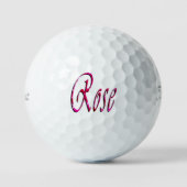 Balles De Golf Nom de fille Rose, (Recto)