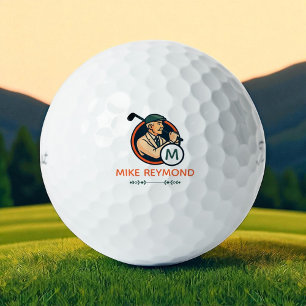 Balles De Golf Nom de grand-père et golf personnalisé avec icône