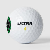 Balles De Golf Nom de la plaque de bison vert et noir Monogramme (Logo)