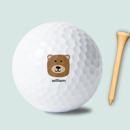 Balles De Golf Nom de l'ours Brown
