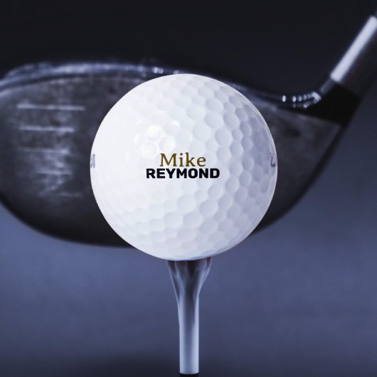 Balles De Golf Nom des golfeurs simples et minimes