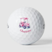 Balles De Golf Nom du chariot rose (Devant)