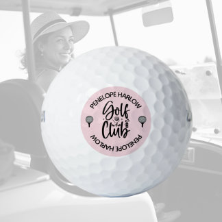 Balles De Golf Nom du club de golf Blush Pink