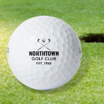 Balles De Golf Nom du club de golf personnalisé Date de création<br><div class="desc">Personnalisez avec le nom de votre club de golf et la date établie. Conçu par Thisisnotme©</div>