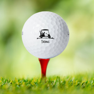 Balles De Golf Nom du Golden Retriever dans le chariot