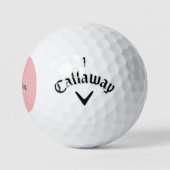 Balles De Golf Nom du monogramme du script rose pâle Ladys (Logo)