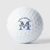 Balles De Golf Nom du monogramme personnalisé Birday Golf Balls (Devant)