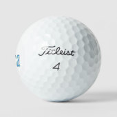 Balles De Golf Nom Ezra Conçu En Bleu, (Logo)
