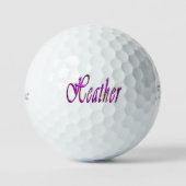 Balles De Golf Nom Floral Heather, (Recto)