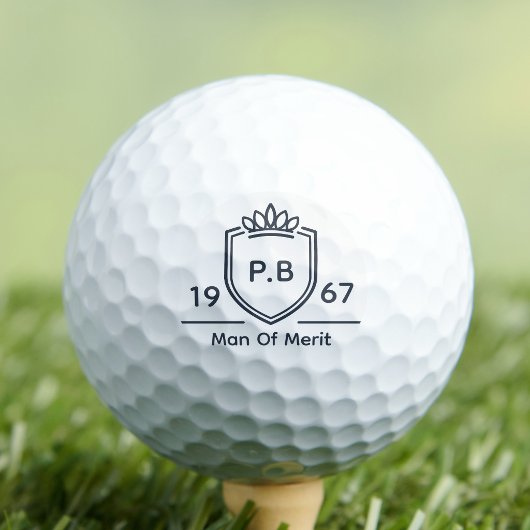 Balles De Golf Nom initial du monogramme de l'oncle Année Homme d