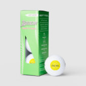 Balles De Golf Nom initial du monogramme jaune (Conditionnement)