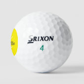 Balles De Golf Nom initial du monogramme jaune (Logo)
