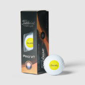 Balles De Golf Nom initial du monogramme jaune (Conditionnement)