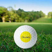 Balles De Golf Nom initial du monogramme jaune