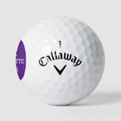 Balles De Golf Nom initial du monogramme violet (Logo)