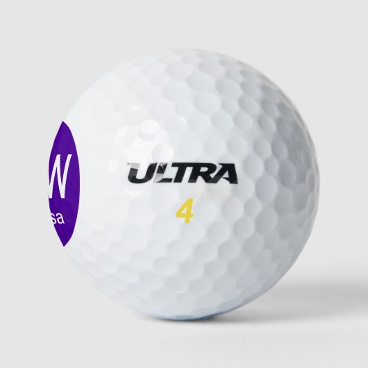 Balles De Golf Nom initial Purple (Logo)