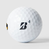 Balles De Golf Nom initial visage souriant amusant (Logo)