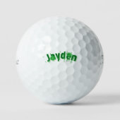 Balles De Golf Nom Jayden Vert, (Recto)