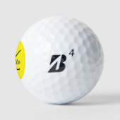 Balles De Golf Nom monogramme des initiales jaunes (Logo)