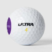 Balles De Golf Nom monogramme pourpre (Logo)