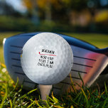 Balles De Golf Nom personnalisé amusant<br><div class="desc">Découvrez les joies de personnaliser votre jeu de golf avec ces "boules de golf drôles" hilarantes. Ces boules de haute qualité, personnalisables pour porter votre nom, vous garantissent de rire sur le terrain de golf. Ils augmentent non seulement votre visibilité avec un design de club de golf rouge remarquable, mais...</div>