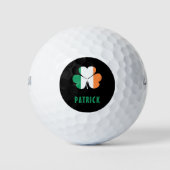 Balles De Golf Nom personnalisé Celtic Irlande Shamrock Drapeau i (Devant)