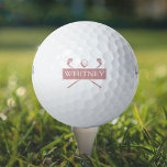 Balles De Golf Nom personnalisé Dusty Rose Pink Clubs<br><div class="desc">Personnalisez le nom pour créer un grand cadeau de golf et de garder saké. Conçu par Thisisnotme©</div>