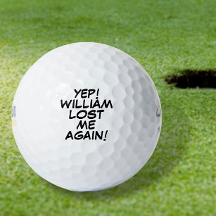 Balles De Golf Nom personnalisé Funny Lost Message