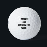 Balles De Golf Nom personnalisé Funny perdu<br><div class="desc">Nom Personnalisé Funny Lost Golf Balls. Choisissez la marque et la taille du pack dans le menu d'options.</div>
