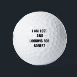 Balles De Golf Nom personnalisé Funny perdu<br><div class="desc">Nom Personnalisé Funny Lost Golf Balls. Choisissez la marque et la taille du pack dans le menu d'options.</div>