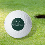 Balles De Golf Nom personnalisé Golf Clubs Emerald Green<br><div class="desc">Personnalisez le nom dans la typographie classique pour créer un cadeau de golf unique et garder le saké pour n'importe quel golfeur. Conçu par Thisisnotme©</div>
