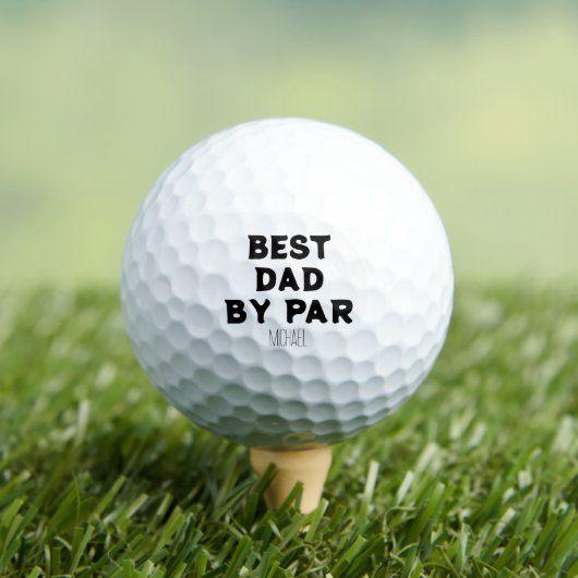 Balles De Golf Nom personnalisé Meilleur papa Par Par Par (T-shirt Insitu)