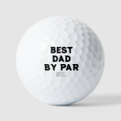 Balles De Golf Nom personnalisé Meilleur papa Par Par Par (Recto)