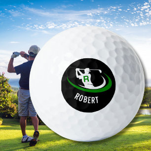 Balles De Golf Nom personnalisé Monogram Golfer Hommes