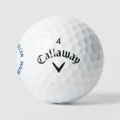 Balles De Golf Nom Personnalisé Monogramme Bleu (Logo)