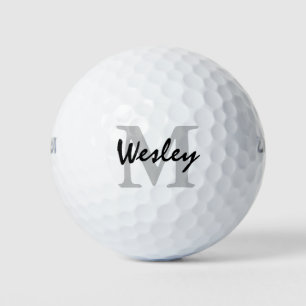 Balles De Golf Nom personnalisé Monogramme élégant