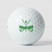 Balles De Golf Nom personnalisé Monogramme Titleist Pro (Recto)