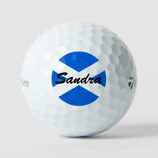 Balles De Golf Nom personnalisé Scottish Flag tmtp5 gbcnt (Recto)