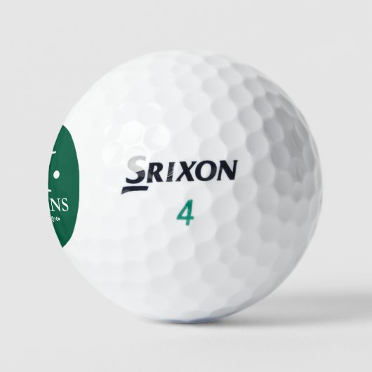 Balles De Golf Nom simple Lettre initiale M Vert (Logo)