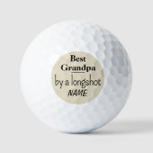 Balles De Golf Nom sur Best Grand-père, Valeur 3 pkg (Recto)