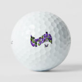 Balles De Golf Nom Ursula floral (Recto)
