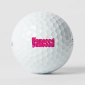 Balles De Golf Nom Vanessa rose (Recto)