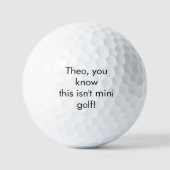 Balles De Golf Nom, vous savez que ce n'est pas du mini golf ? (Recto)