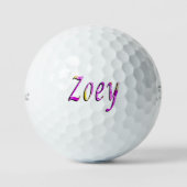 Balles De Golf Nom Zoey floral (Recto)