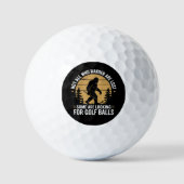 Balles De Golf Not all Who Wander Are Lost Funny Bigfoot Golfing  (Recto)